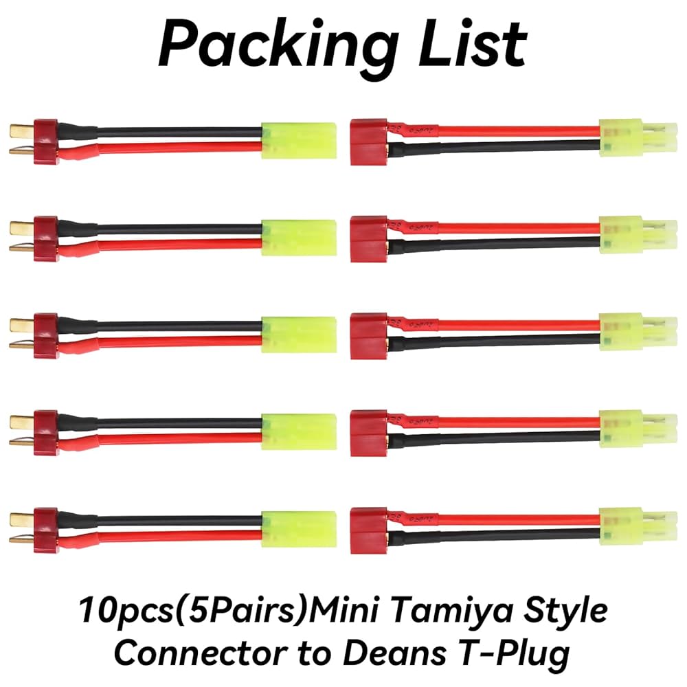 denden☆ Amazon.com: Tosiicop Mini Tamiya Connector to Deans - T Plug